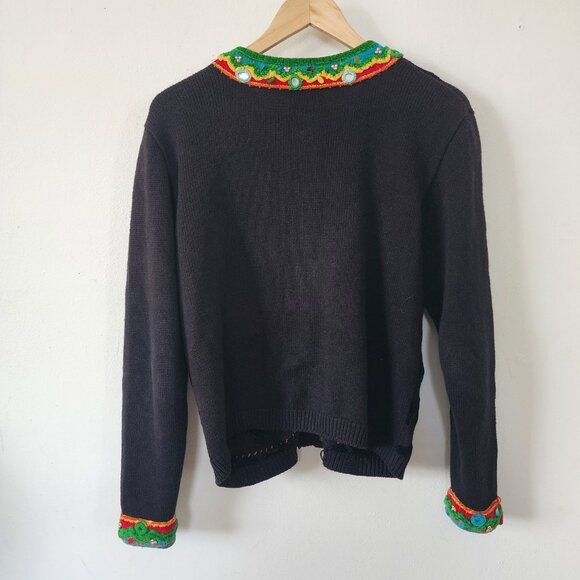 Berek Takako Sakon Art To Wear Sweater Medium Button Down Cardigan Geometric - Picture 3 of 4